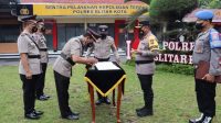 Kapolres Blitar Kota, Pimpin Sertijab Kasat Lantas Dan Kasat Binmas