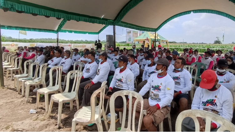 Launcing Produk Pestisida Hama Jagung ini yang baru dilaksanakan perdana di Wilayah Kecamatan Ponggok, Kabupaten Blitar, di hadiri langsung pihak PT Biotis Jakarta dan Kapolsek Ponggok AKP Sony Suhartanto