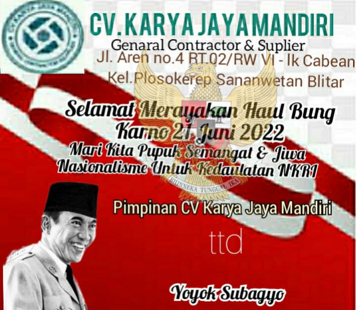 Karya Jaya Mandiri Blitar di Momen Haul Bung Karno 2022