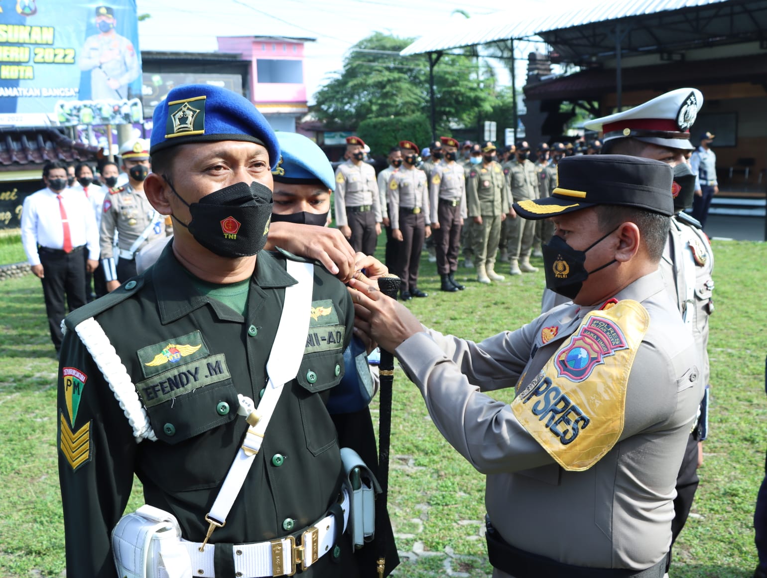 Kapolres Blitar Kota Pimpin Apel Gelar Pasukan Operasi Patuh Semeru 2022