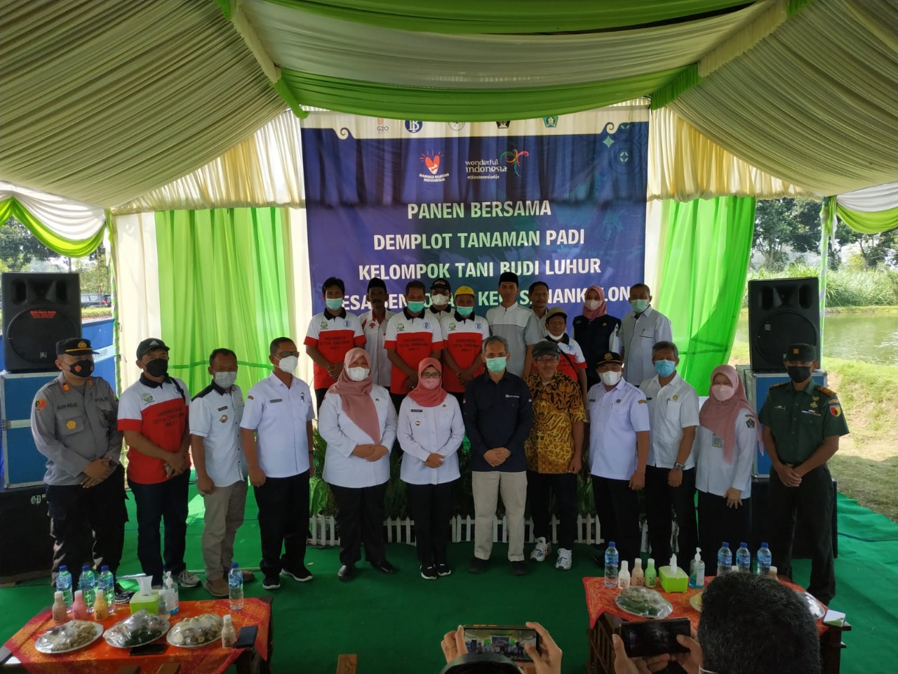 Forkipmcam Sanankulon Panen Bersama Demplot Tanaman Padi di Areal Sawah Desa Bendosari