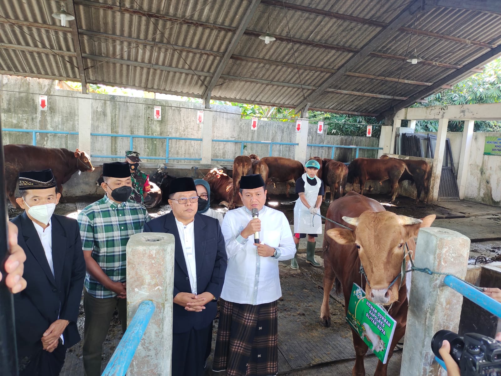 Hari Raya Idul Adha 1443 H, Polres Blitar Kota Qurban 4 Ekor Sapi Dan 16 Ekor Kambing